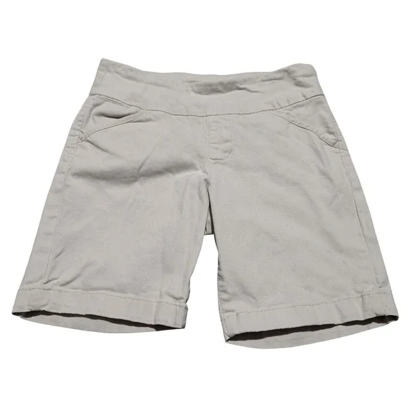 Jag Jeans Shorts Womens 6 Tan Classic Fit Pull On Bermuda Khaki Stretch Casual - Picture 1 of 6